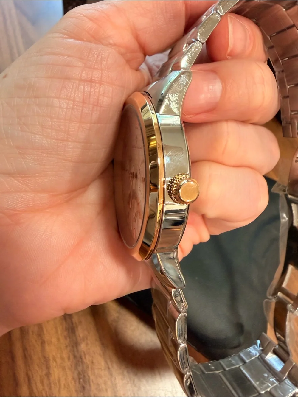 NEW Christian Van Sant Alden CV0322 Two-Tone Silver and Gold Men’s Dress Watch